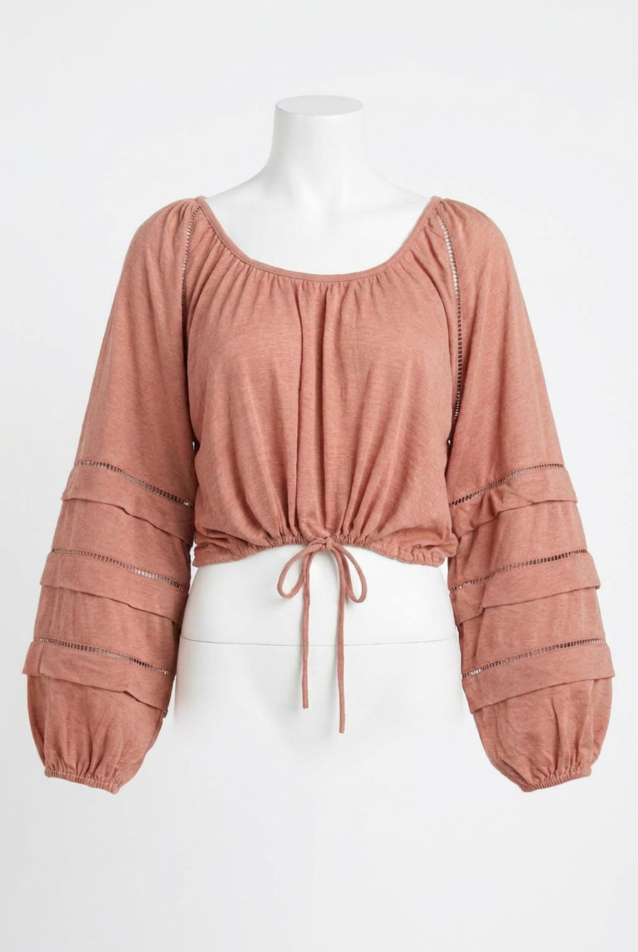 NEW BISHOP + YOUNG free spirit kiki drawstring tee in divine